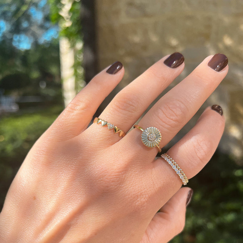 Diamond Heart Eternity Ring