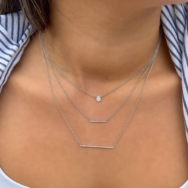 Diamond Medium Bar Necklace