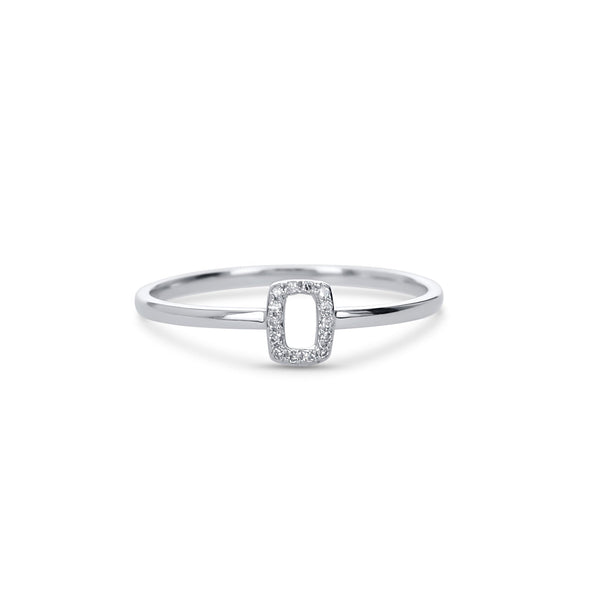 Open Rectangle Diamond Ring