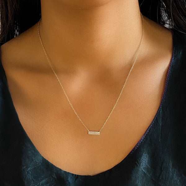 Diamond Petite Bar Necklace