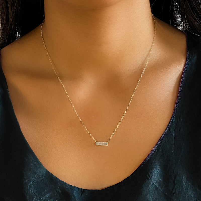 Diamond Petite Bar Necklace