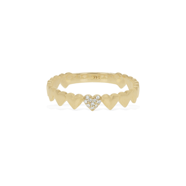 Diamond Heart Eternity Ring