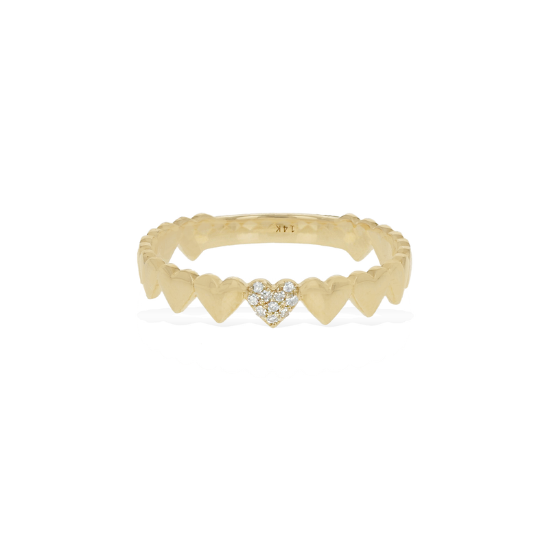 Diamond Heart Eternity Ring