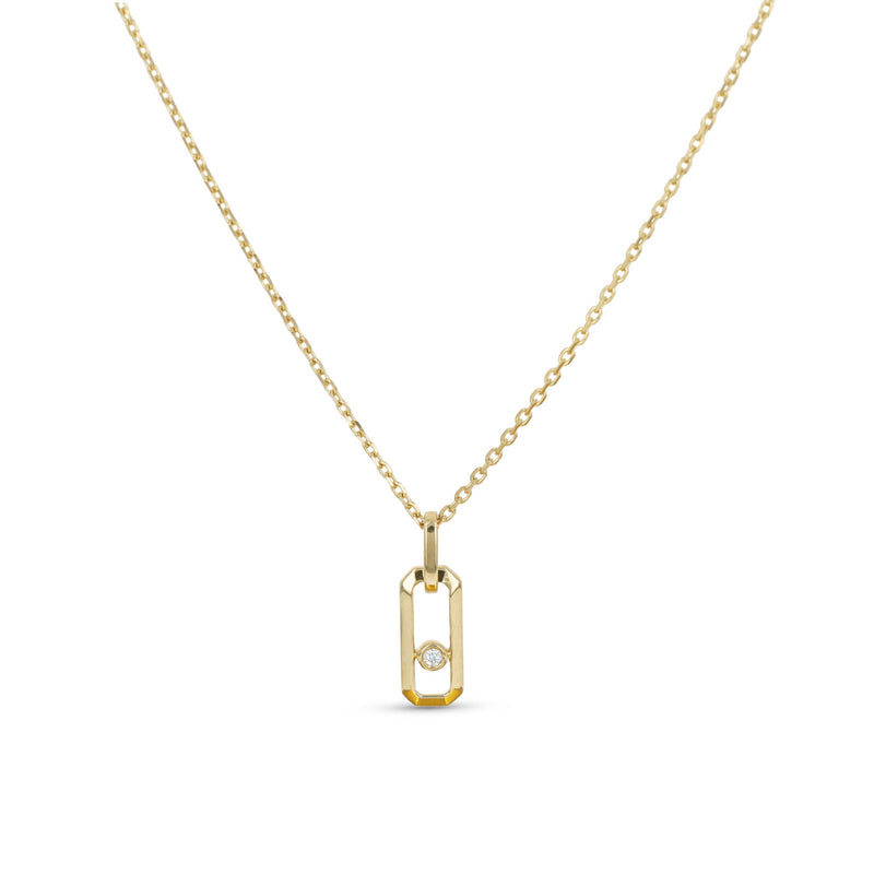 Diamond Oval Drop Necklace