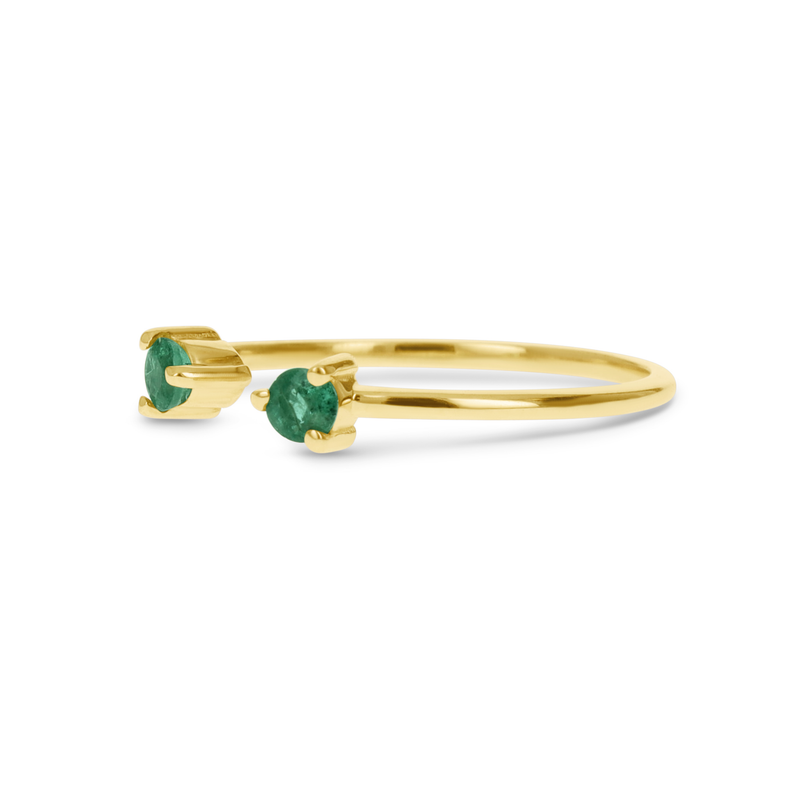 Emerald Cuff Ring