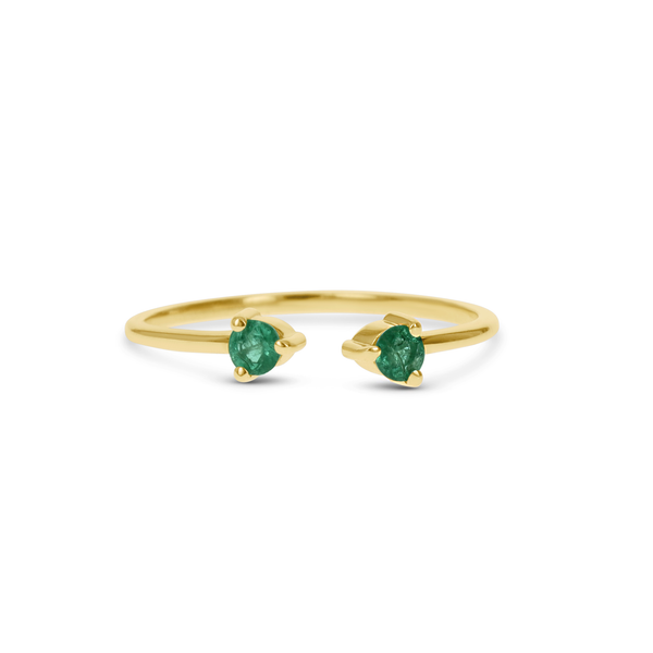 Emerald Cuff Ring