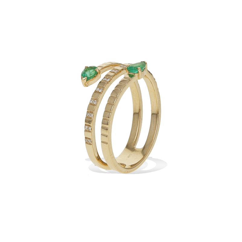 Emerald Wrap Ring