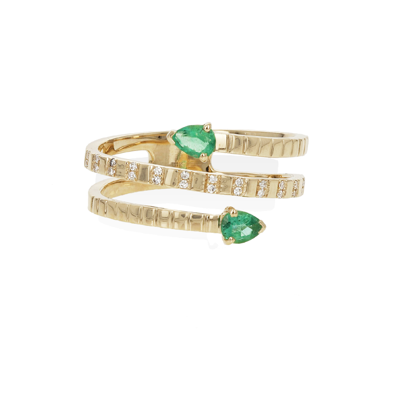 Emerald Wrap Ring