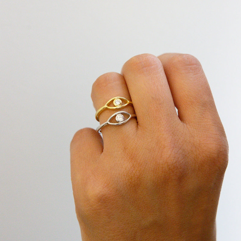Simple Evil Eye Ring