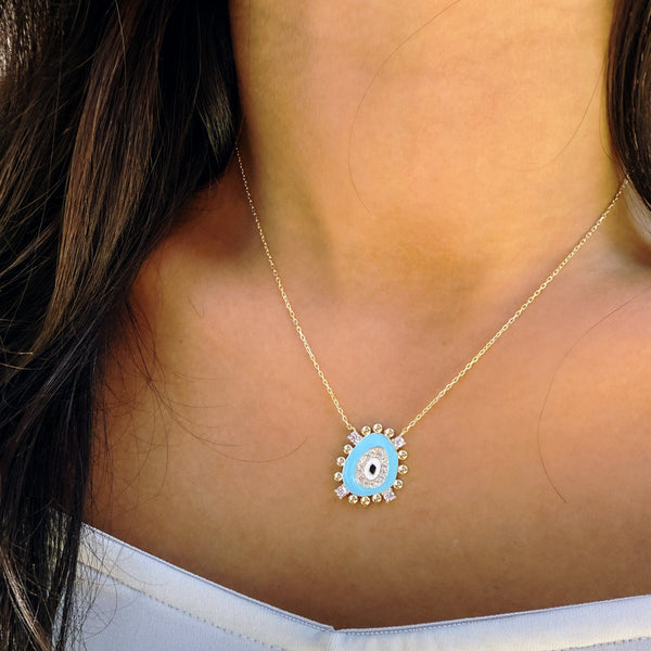 Free Form Evil Eye Necklace