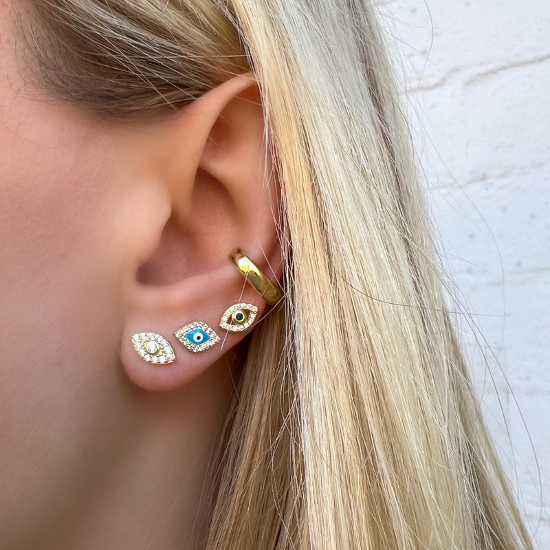 Turquoise Evil Eye Stud Earrings