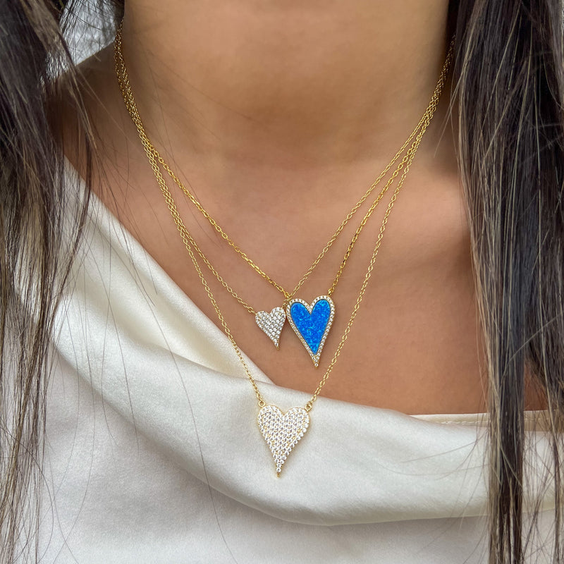 Large Pointed Heart Necklace