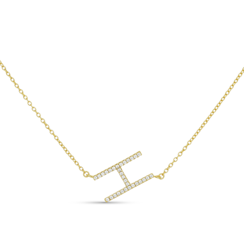 Cz Letter H Necklace