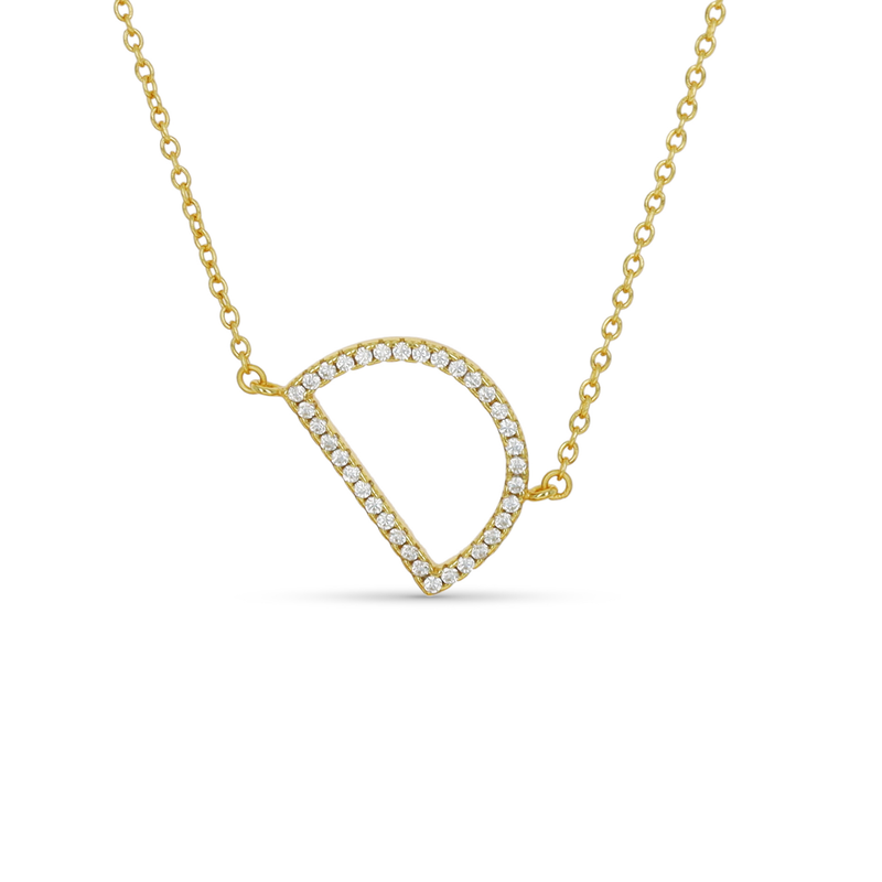 Cz Letter D Necklace