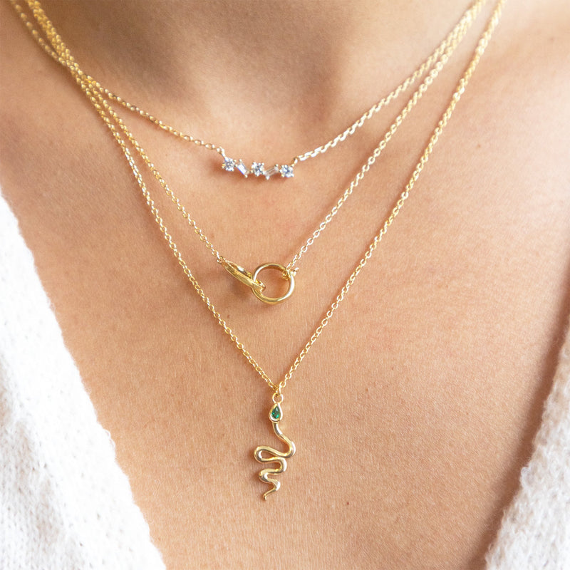 Emerald Snake Necklace