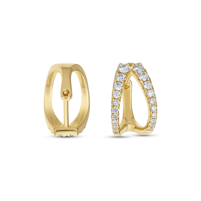Split Diamond Hoop Earrings