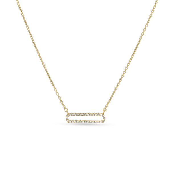 Open Oval Bar Necklace