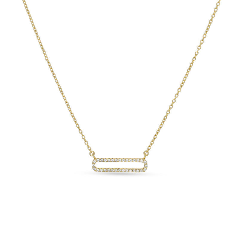 Open Oval Bar Necklace
