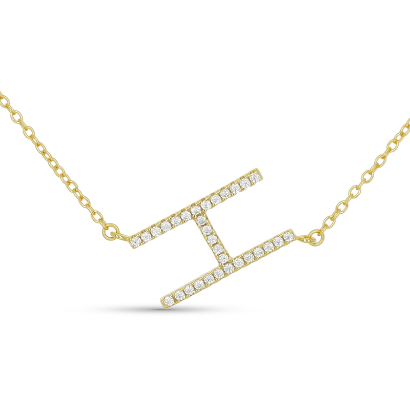 Cz Letter H Necklace