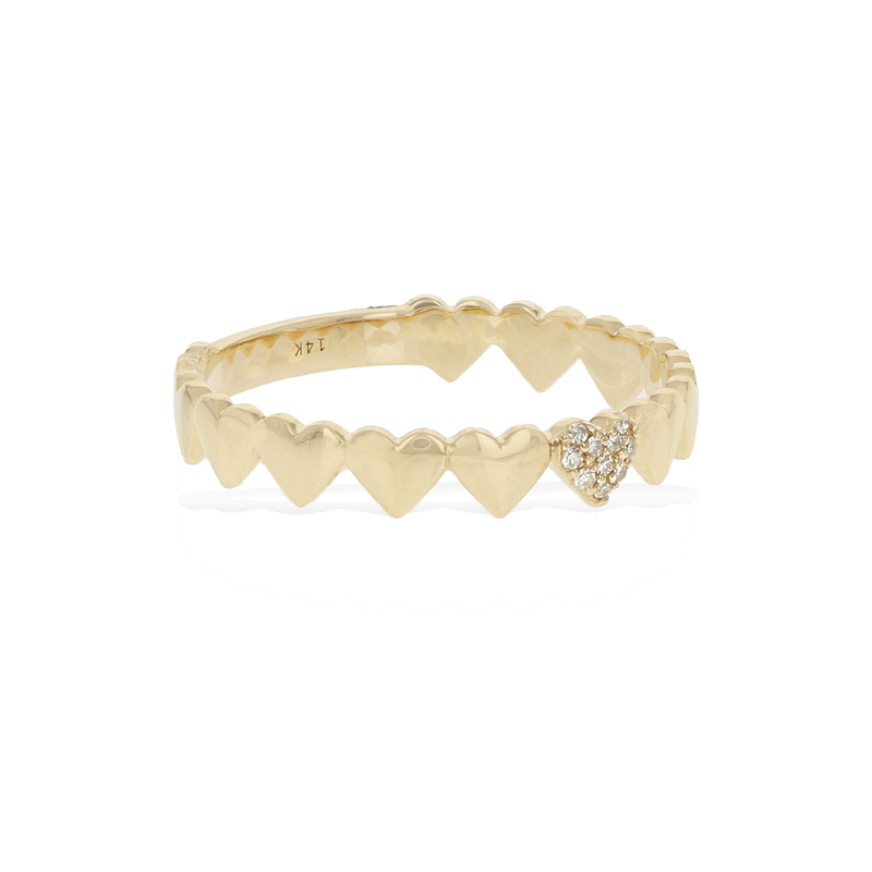 Diamond Heart Eternity Ring