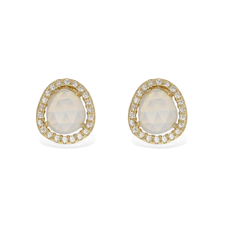 Free Form Opal Stud Earrings