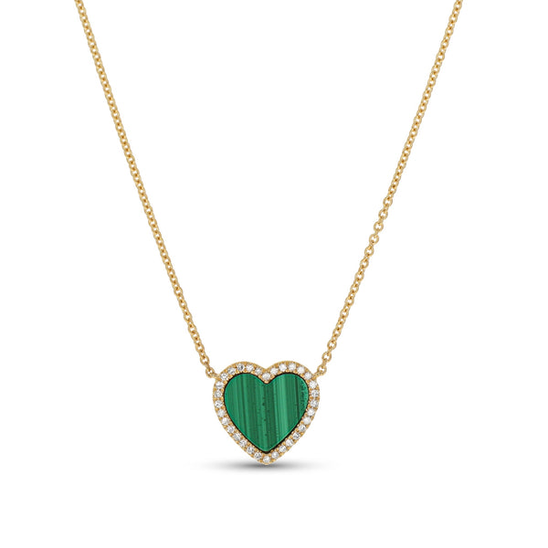 Malachite Heart Necklace