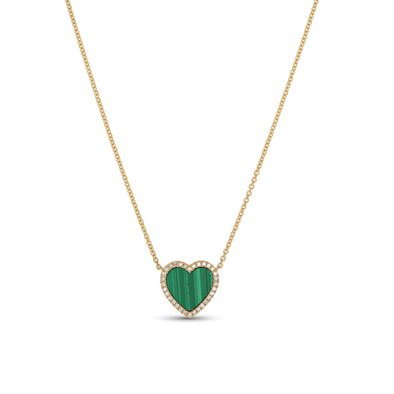 Malachite Heart Necklace