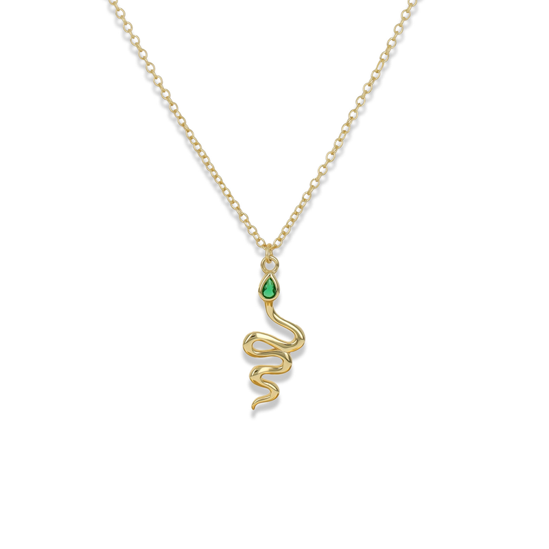 Emerald Snake Necklace