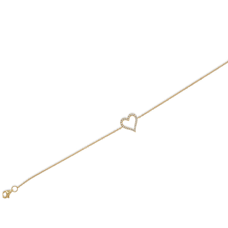 Diamond Open Heart Bracelet