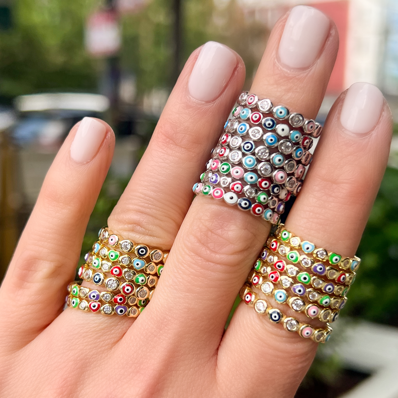 All Bright Evil Eye Eternity Ring