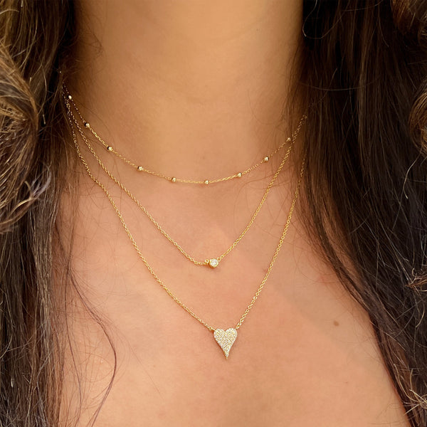 Layered Pointed Heart Necklace