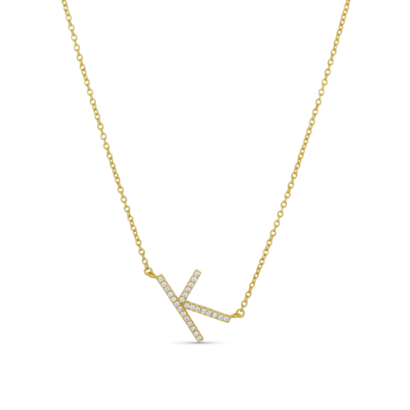 Cz Letter K Necklace
