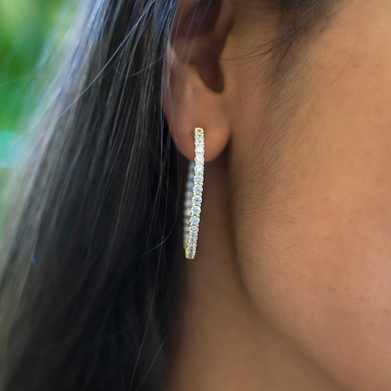 Medium Inside Outside Hoop Earrings