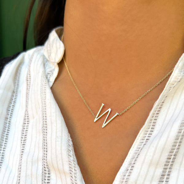 Letter W Necklace