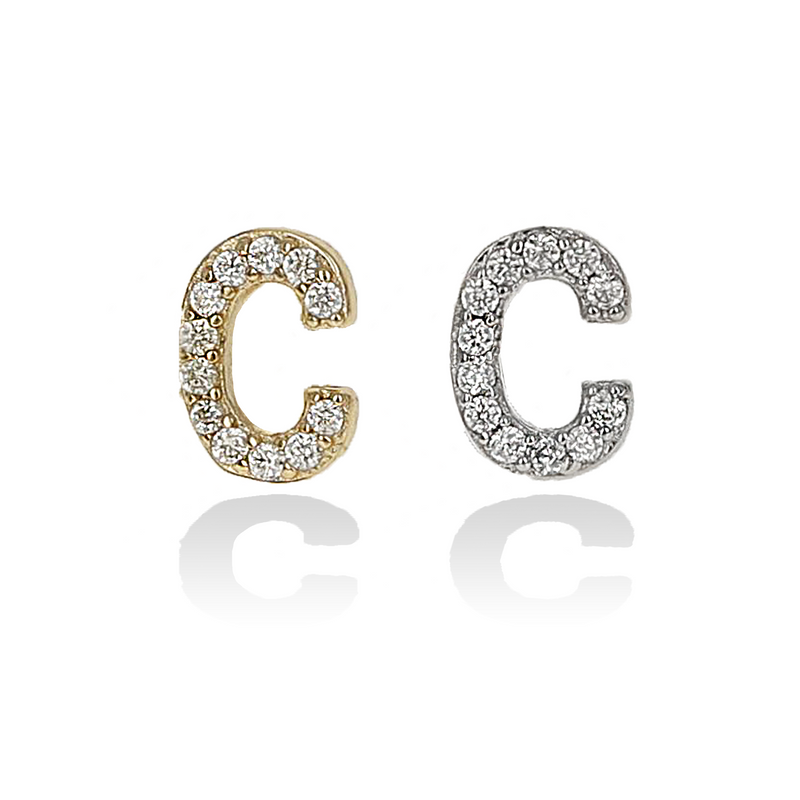 Individual Initial Stud Earrings