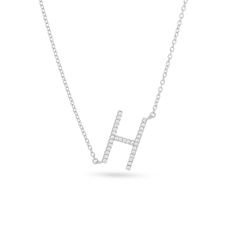 Cz Letter H Necklace