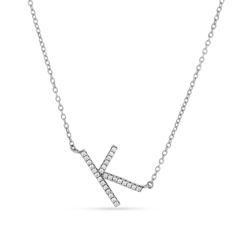 Cz Letter K Necklace