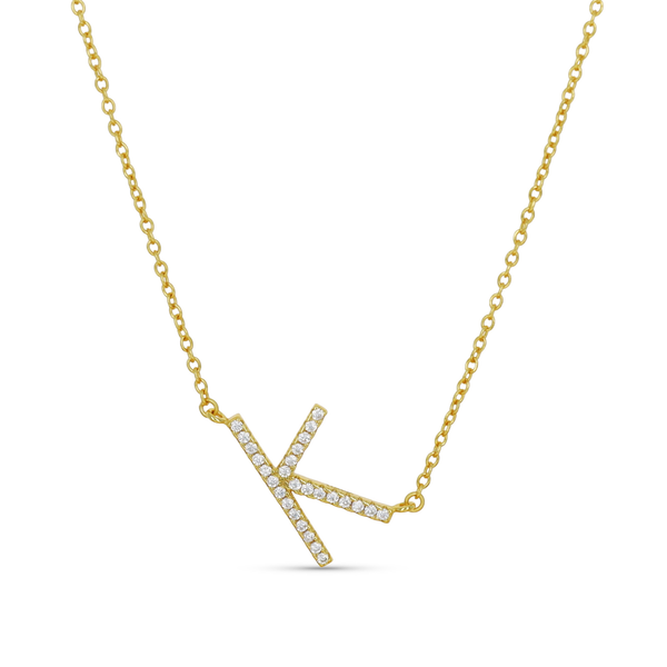 Cz Letter K Necklace