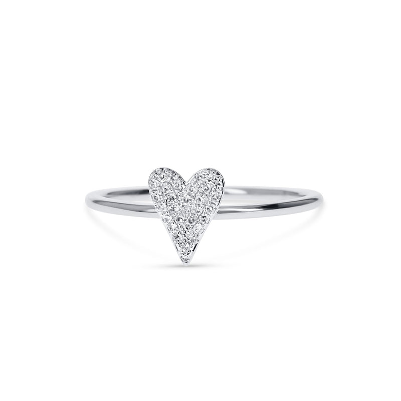 Petite Diamond Heart Ring