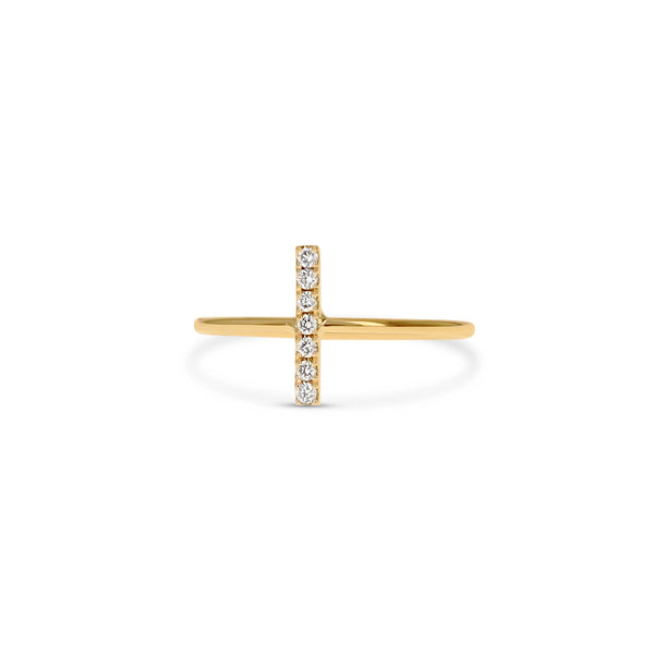Simple Diamond Bar Ring