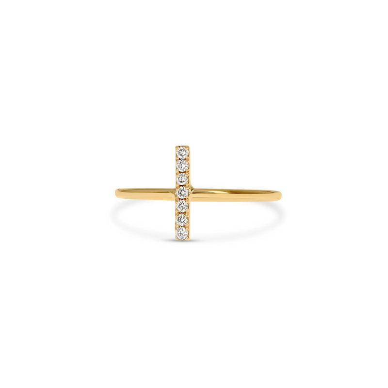 Simple Diamond Bar Ring