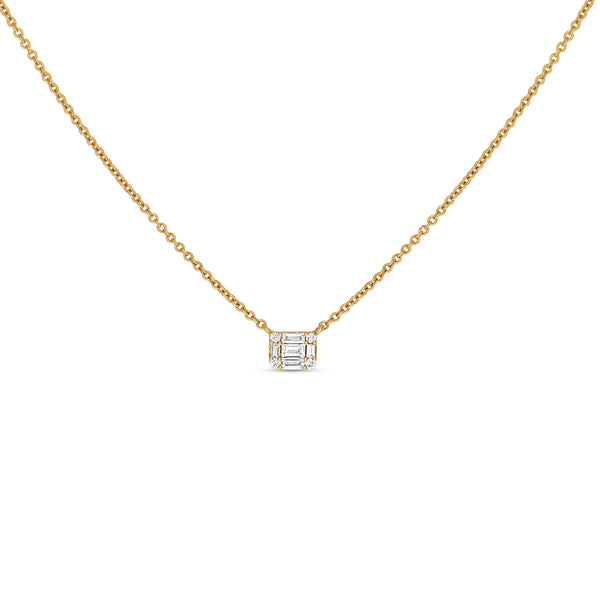 Mini Mixed Diamond Gold Necklace