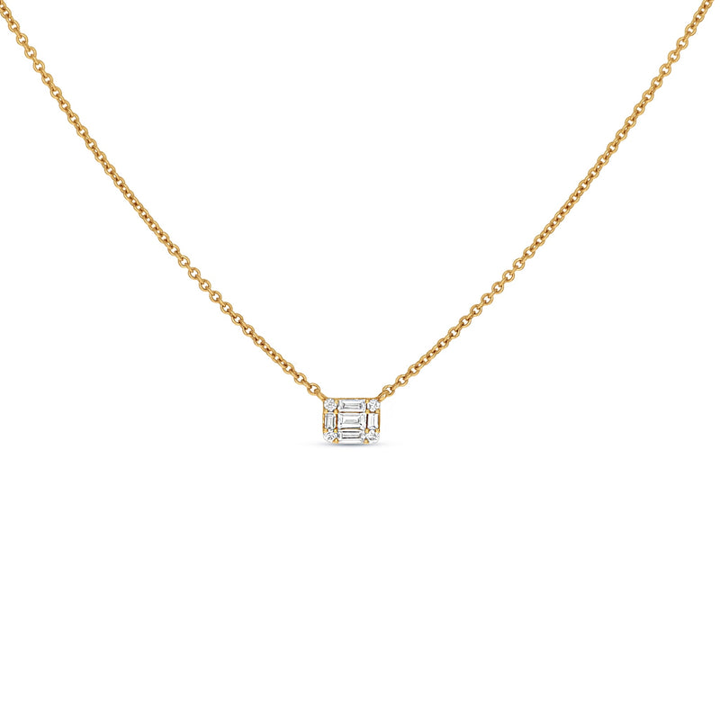 Mini Mixed Diamond Gold Necklace
