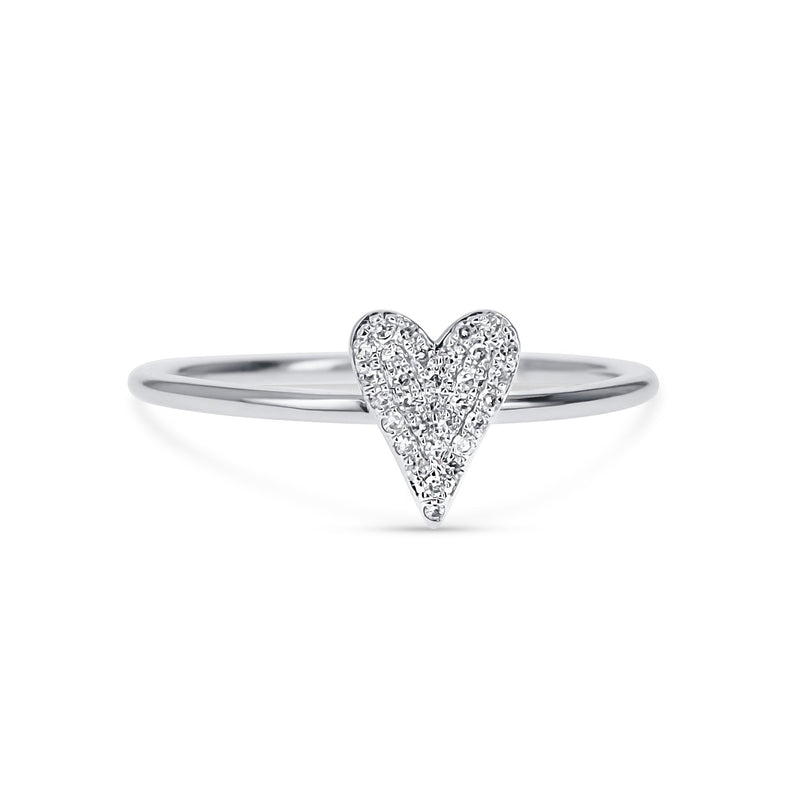 Petite Diamond Heart Ring