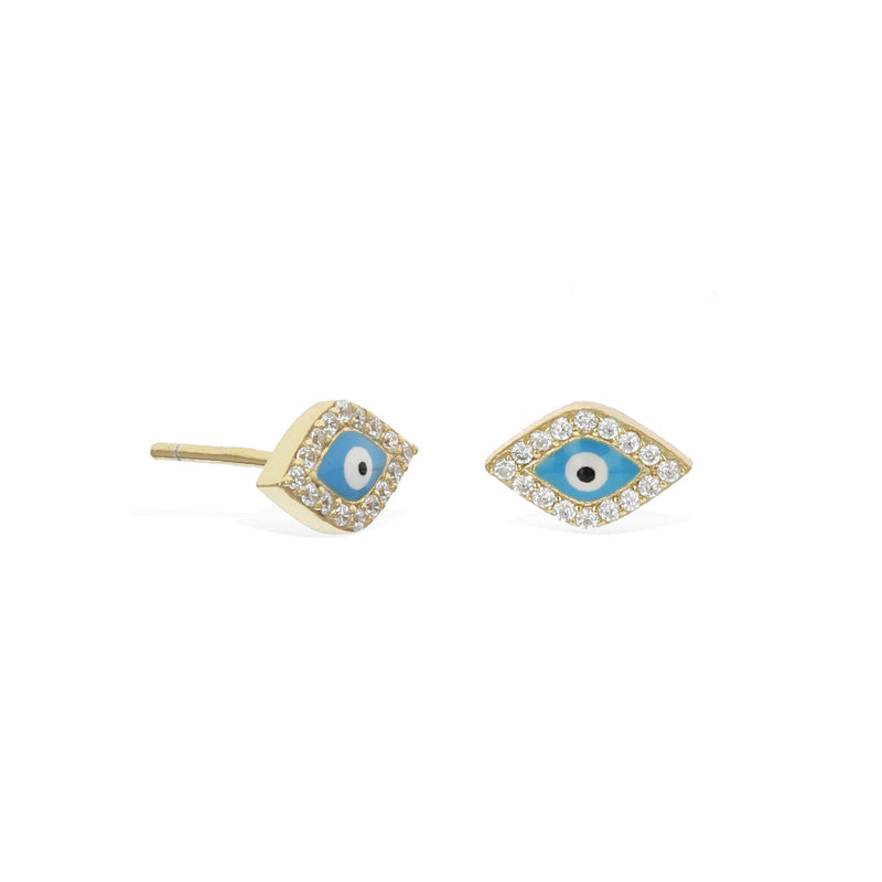 Turquoise Evil Eye Stud Earrings