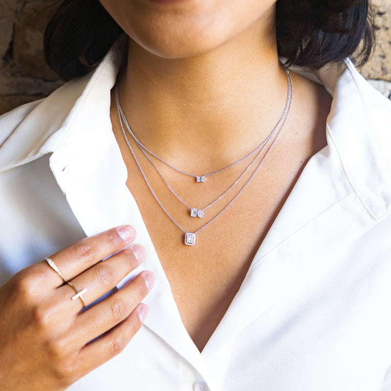 Modern Halo Necklace