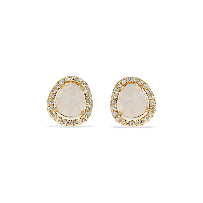 Free Form Opal Stud Earrings