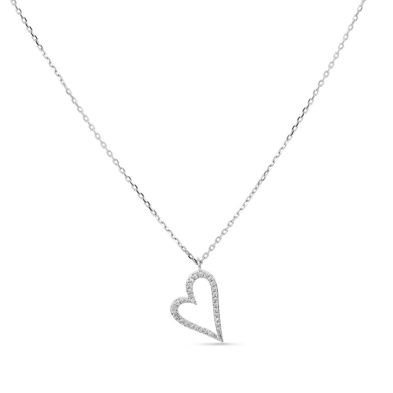 Diamond Open Heart Necklace