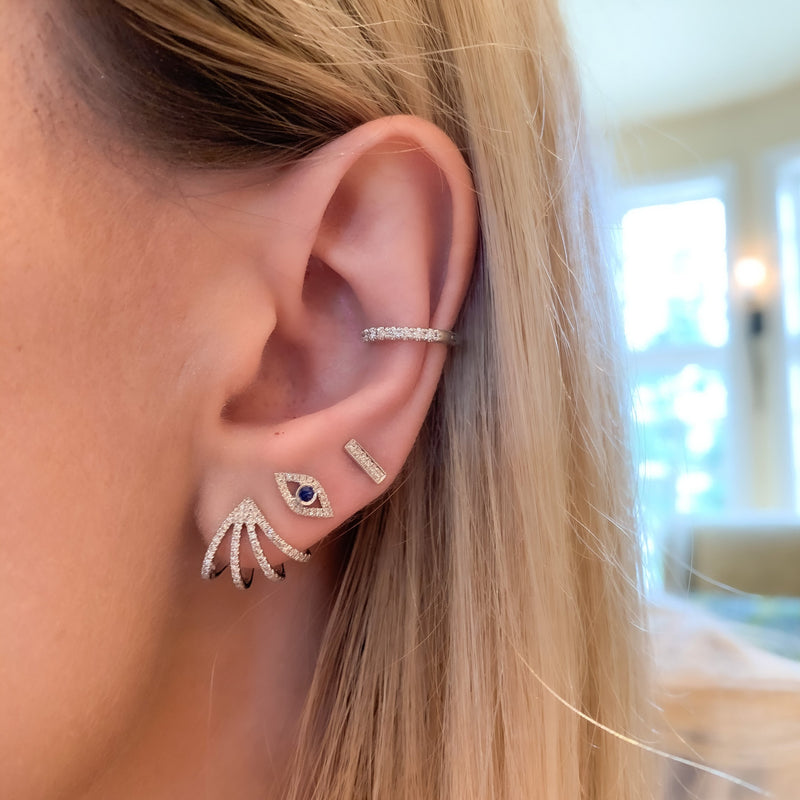 Diamond Evil Eye Studs