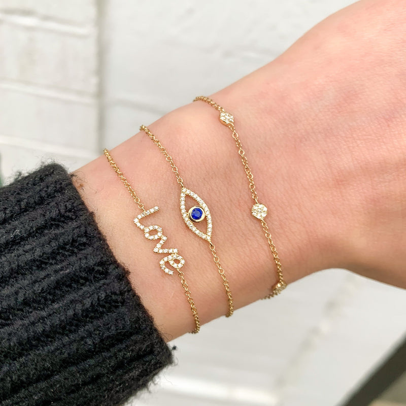 Diamond Evil Eye Bracelet